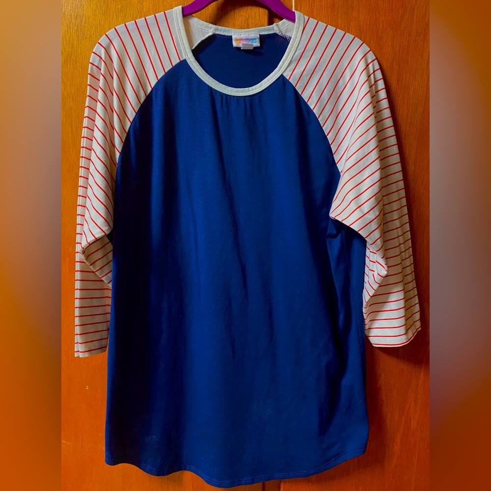 LuLaRoe All American Collection “Randy”  Raglan Tee